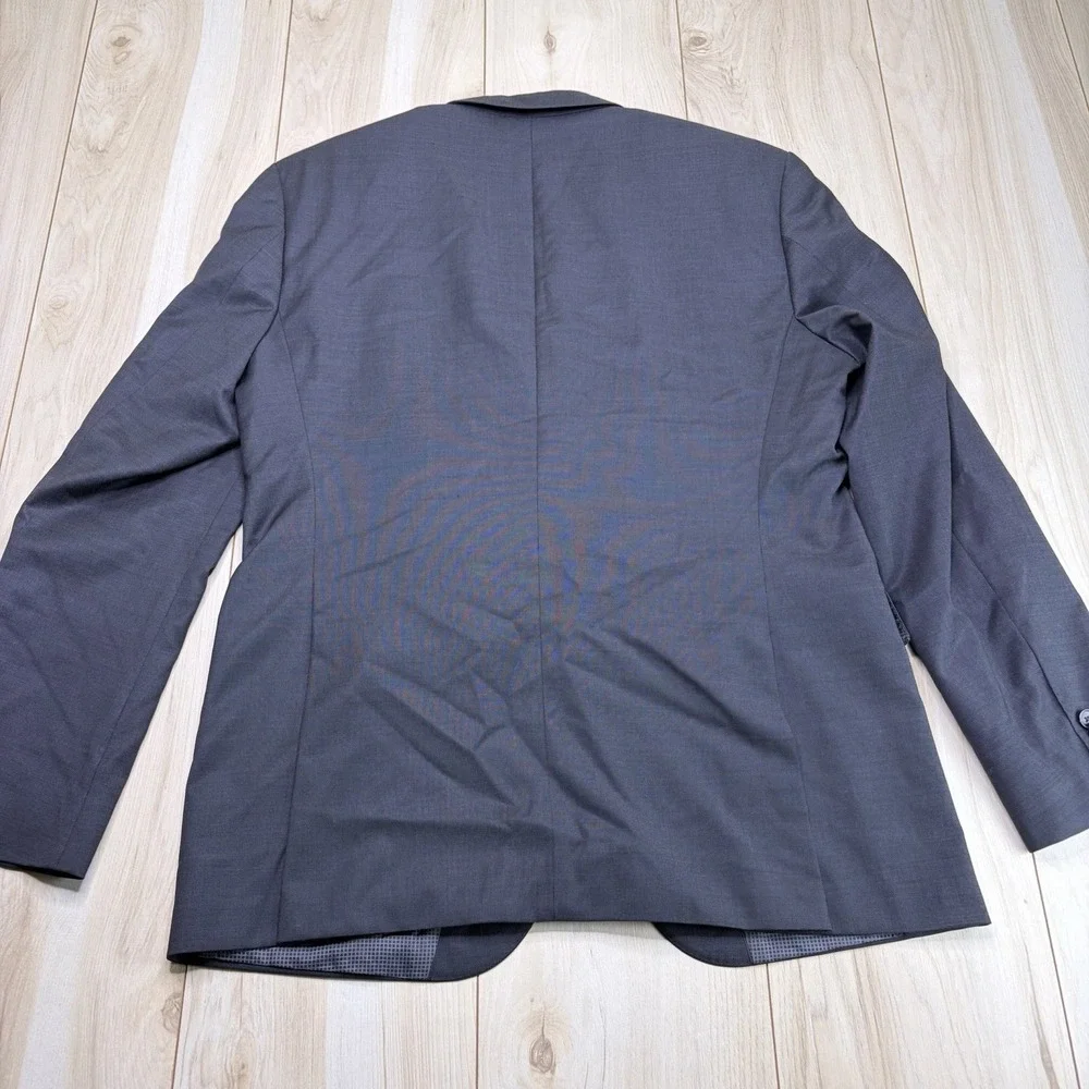 Hugo Boss Men's Super 120 100% Wool Birdseye Suit Gray Size 42R 36x32 - Picture 11 of 16